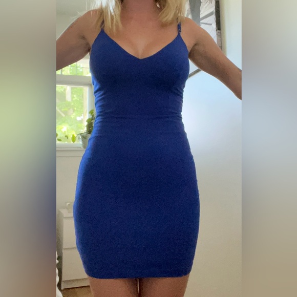 NWT Blue bandage mini dress (Guess) - Picture 1 of 6